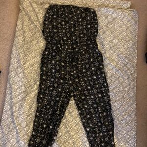 Strapless pants romper